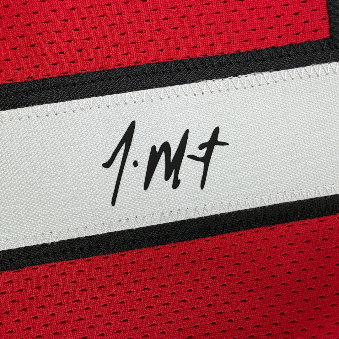 Facsimile Autographed Ja Morant Portland Red Reprint Laser Auto Jersey XL