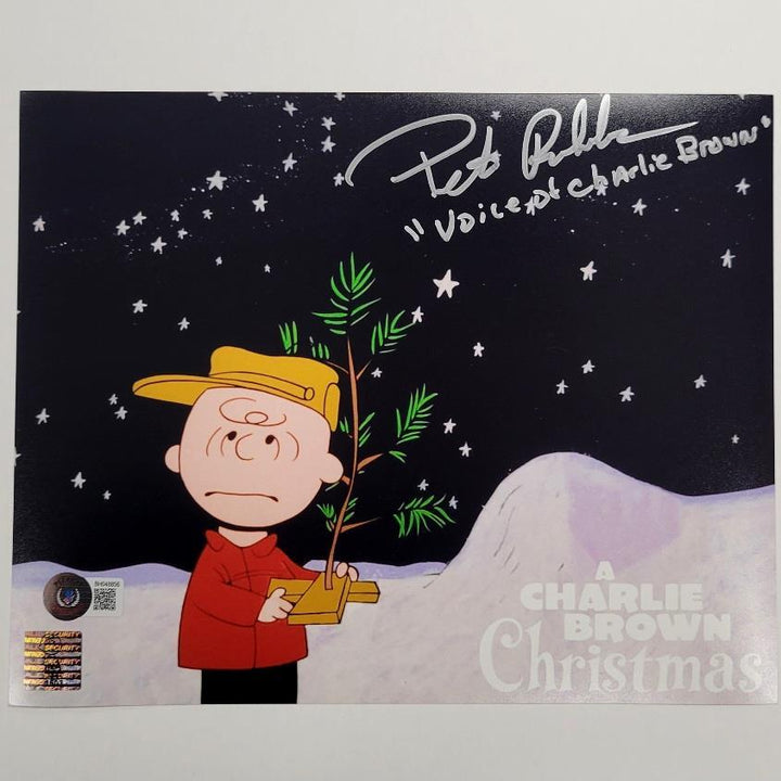 Peter Robbins signed Charlie Brown Christmas 8x10 photo autograph ~ BAS Beckett