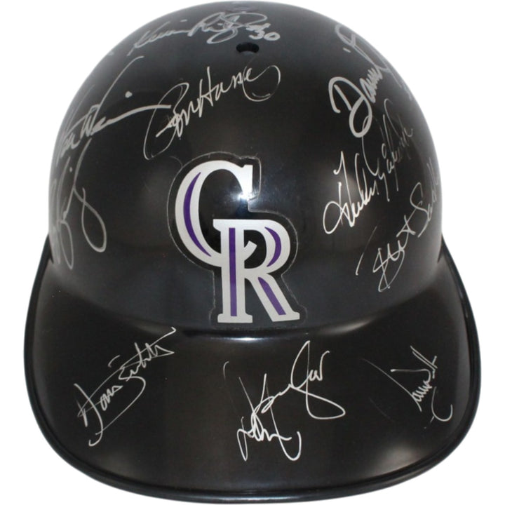 Walker Bichette Castilla +22 Signed Colorado Rockies 1995 Helmet Beckett 55420