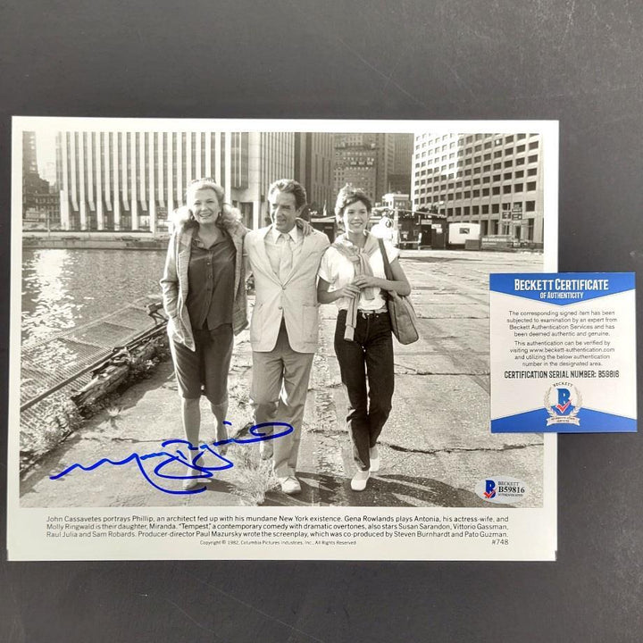 Molly Ringwald autograph signed Tempest 8x10 photo ~ Beckett BAS COA