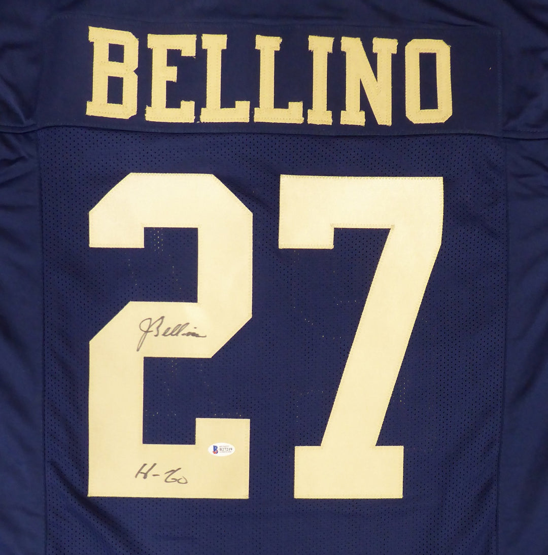 Navy Midshipmen Joe Bellino Autographed Signed Blue Jersey "H-60" Beckett