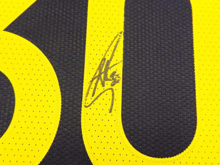 Warriors Stephen Curry Auto Black Nike Authentic City Edition Jersey Size 52 JSA