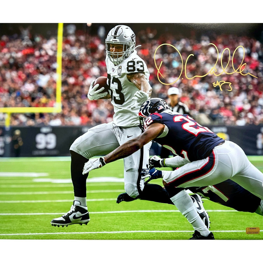 Darren Waller Autographed LV Raiders 16x20 Photo Inscriptagraphs COA Signed Wht