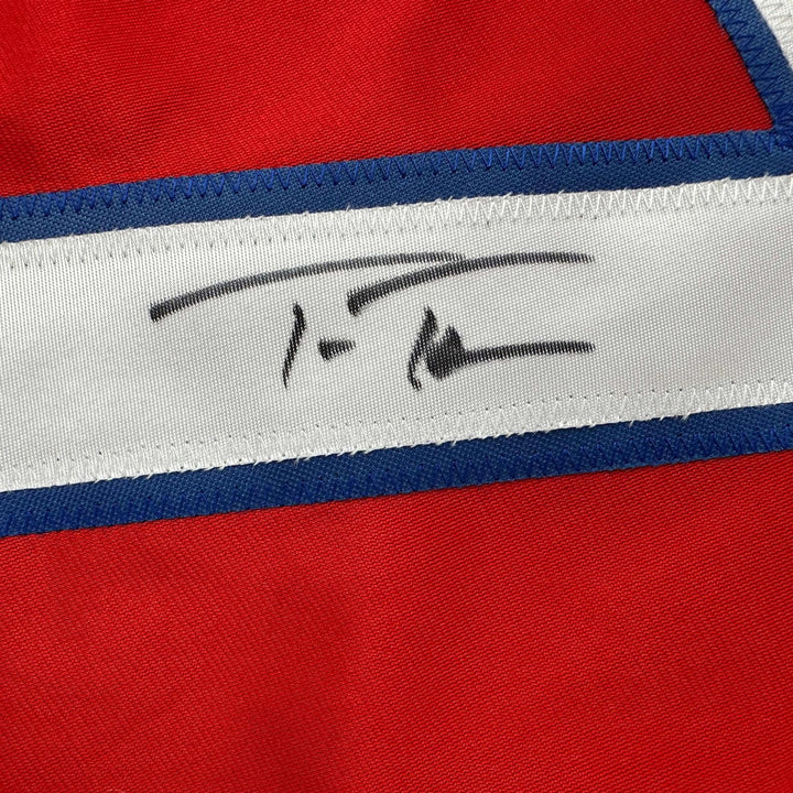 Autographed/Signed Trea Turner Philadelphia Red Jersey Beckett BAS COA