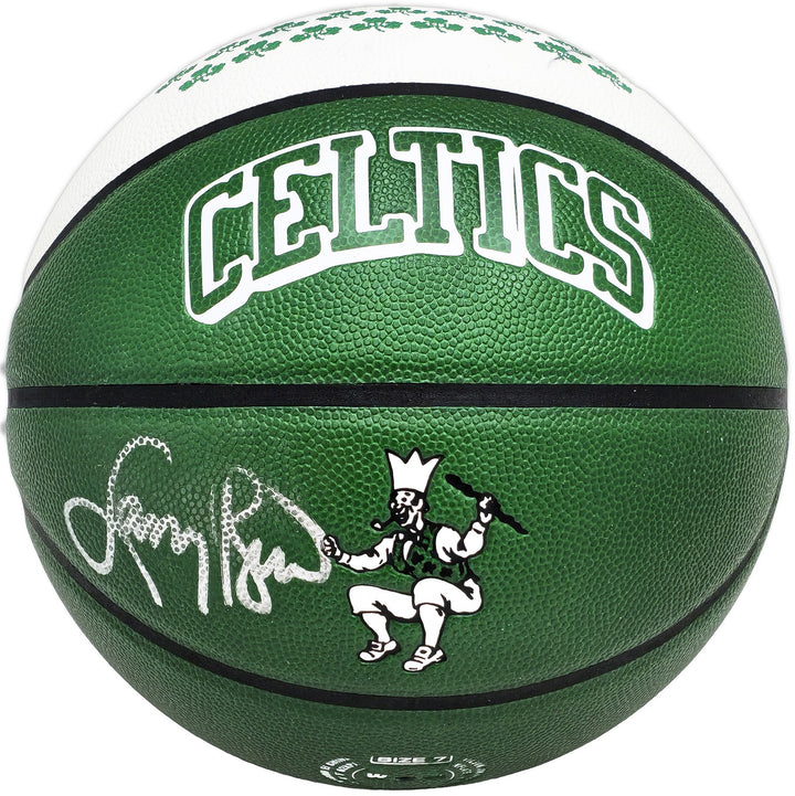 Larry Bird Auto Green City Edt Auerbach Smoke Logo Basketball Celtics Beckett