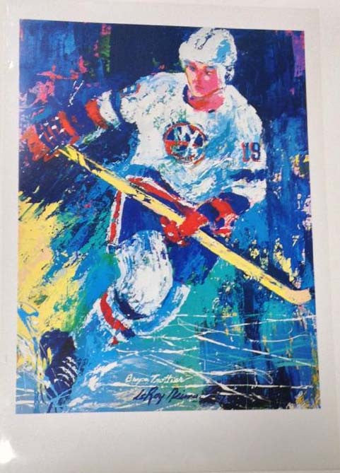 Bryan Trottier 1976 Rookie Ny islanders Leroy Neiman Litho 3 Color Key poster