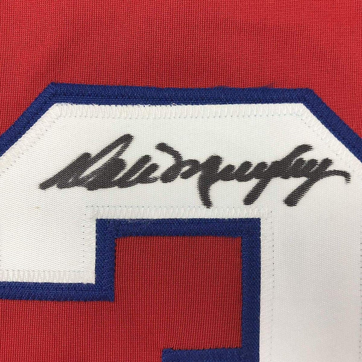 Autographed/Signed DALE MURPHY Atlanta Red Baseball Jersey JSA COA Auto