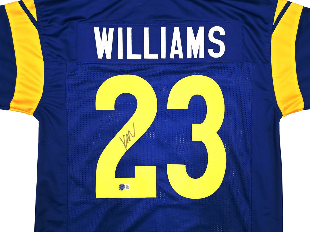 Los Angeles Rams Kyren Williams Signed Blue Jersey Beckett
