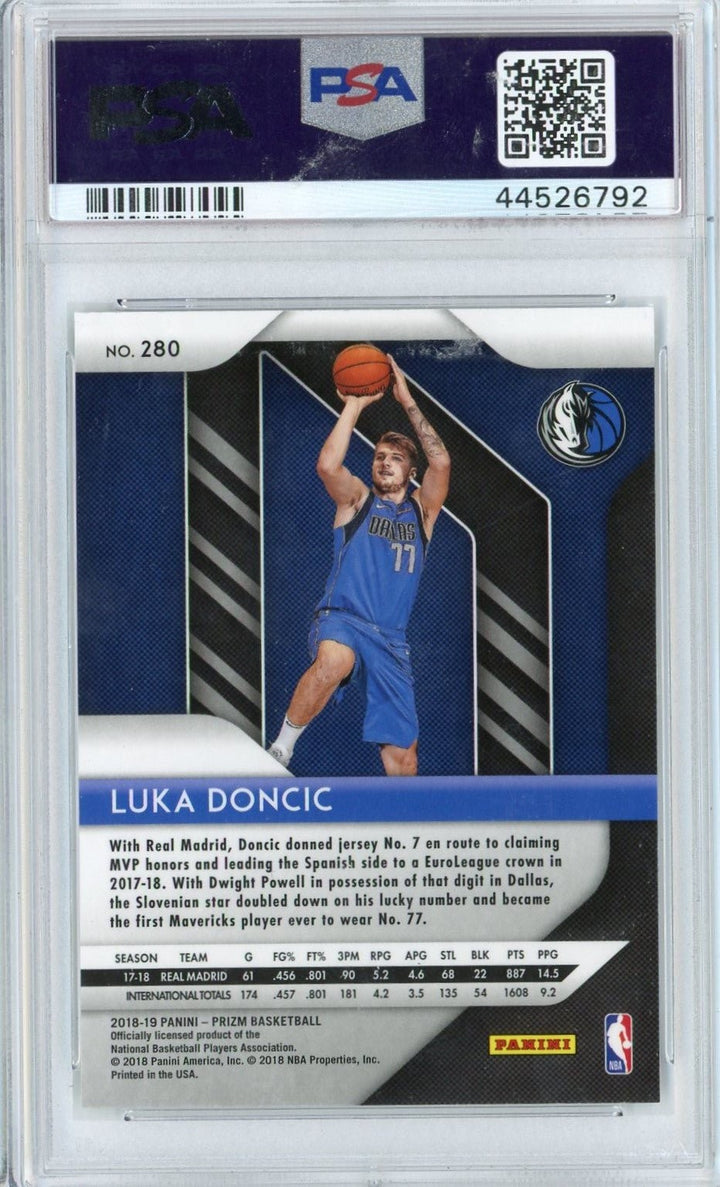 Graded 2018 Panini Prizm Luka Doncic #280 Rookie RC Card PSA 10 Gem