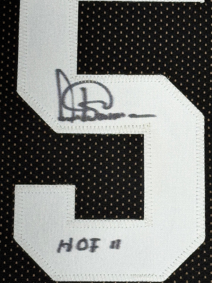 Framed Autographed/Signed Artis Gilmore HOF 11 33x42 Black Jersey JSA COA