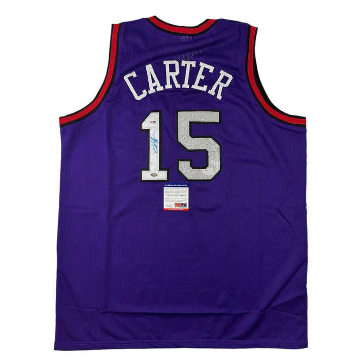 Autographed/Signed Vince Carter Toronto Purple Jersey PSA/DNA COA