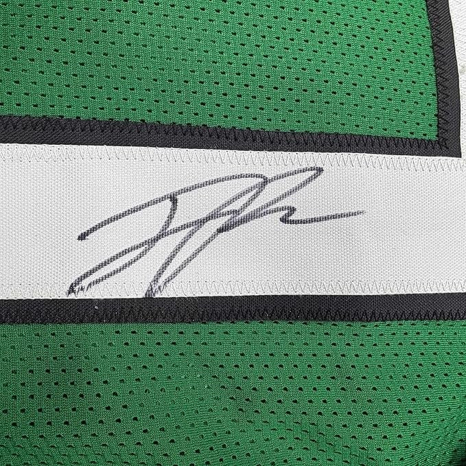 Framed Autographed/Signed Jaelan Phillips 35x39 Kelly Green Jersey PSA COA