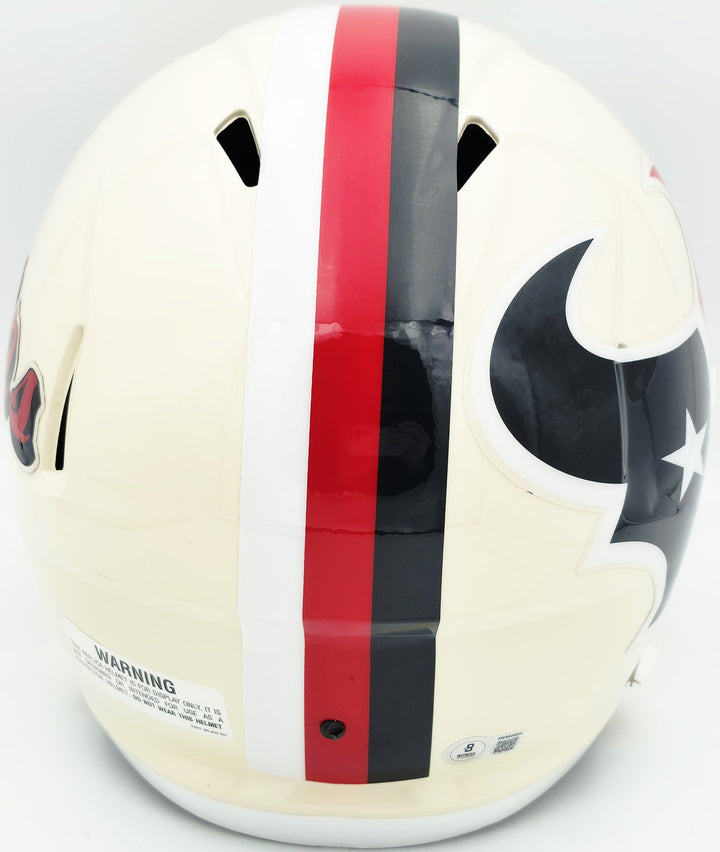 Andre Johnson Auto Texans Retro Full Size Speed Replica Helmet Beckett Witness
