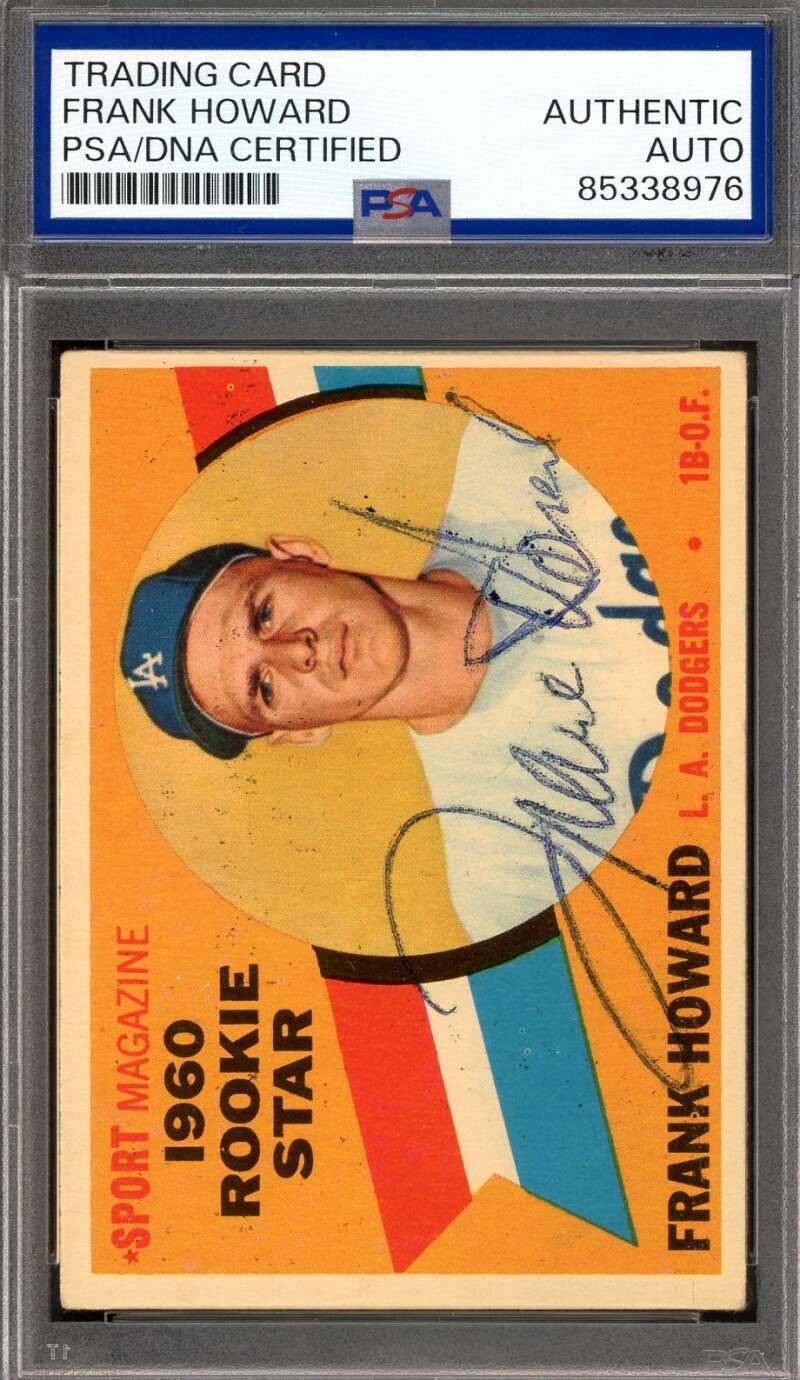 Frank Howard PSA DNA Signed 1960 Topps Rookie Stars Autograph