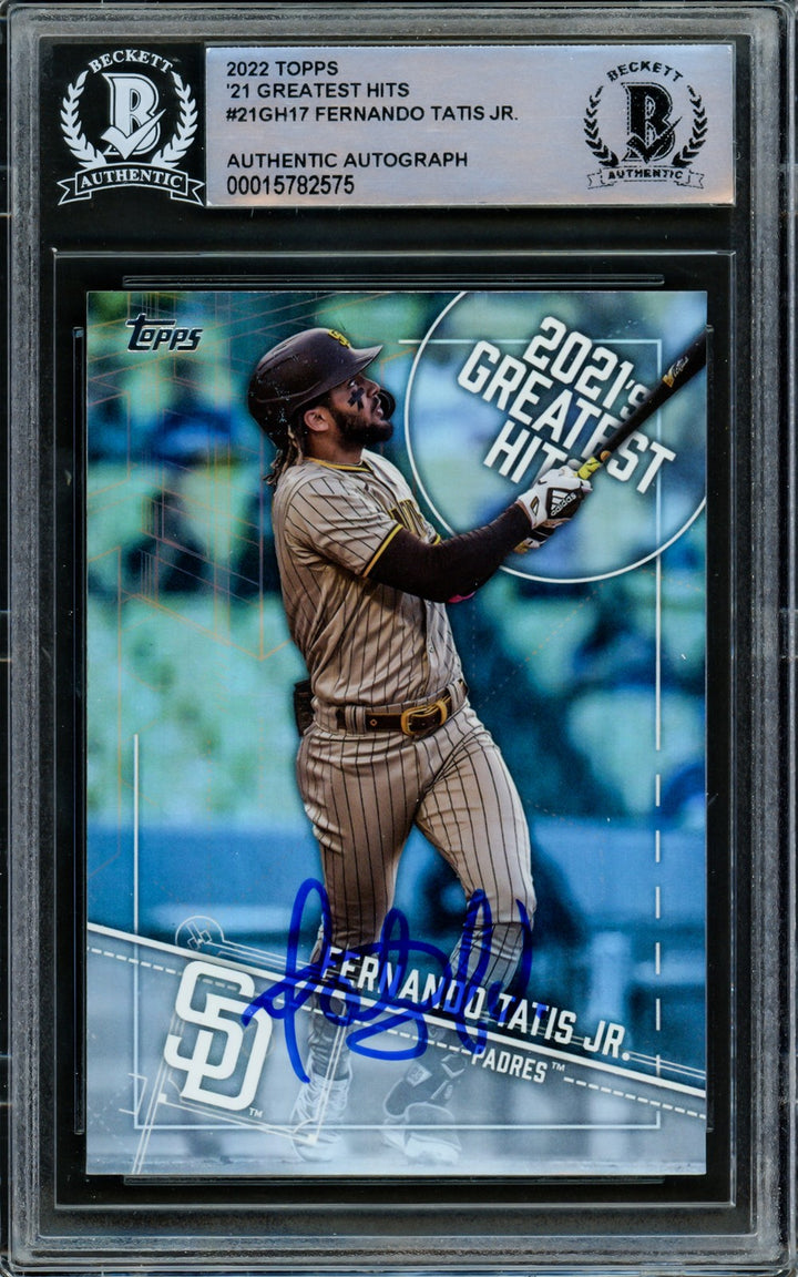 Fernando Tatis Jr. Signed 2022 Topps Greatest Hits Card #21GH-17 San Diego