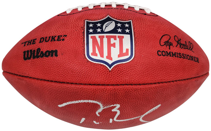 Tom Brady Auto Official NFL Leather Football Patriots 7x SB Champ Fanatics Holo
