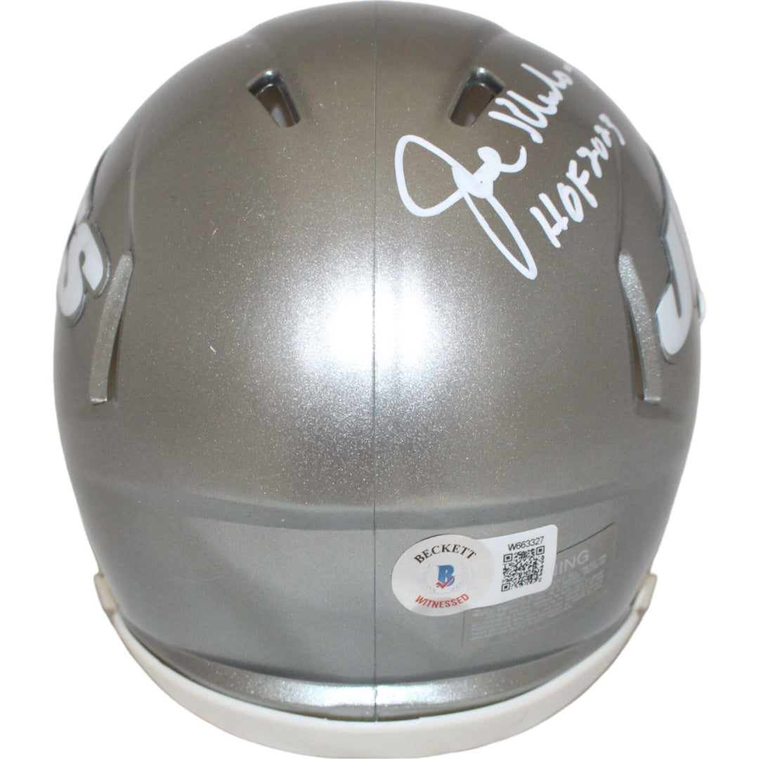 Joe Klecko Autographed/Signed New York Jets Flash Mini Helmet Beckett 43029