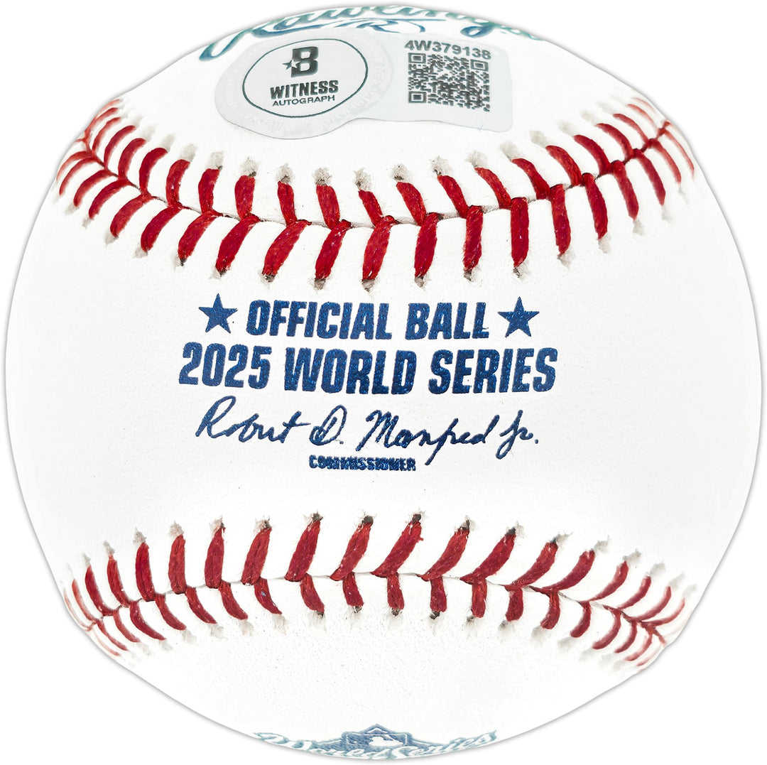 Blake Snell Signed Official 2025 WS Logo Baseball Dodgers Beckett Witness