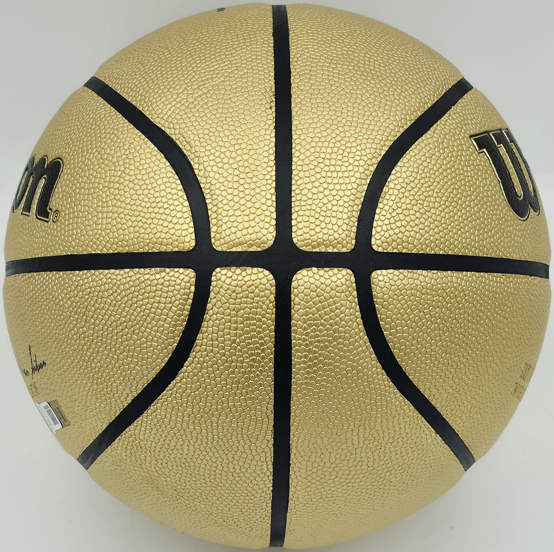 Allen Iverson Auto Gold Edition Logo Basketball 76ers Beckett Witness