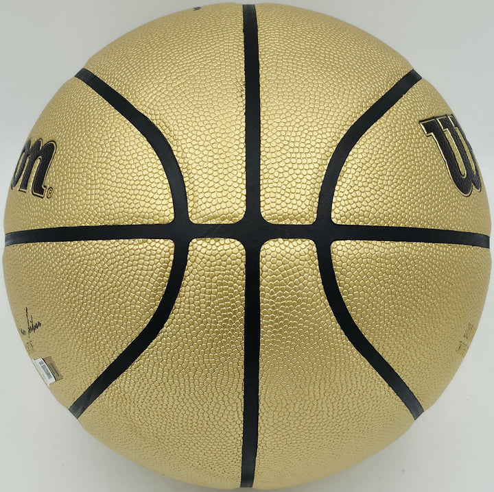 Allen Iverson Auto Gold Edition Logo Basketball 76ers Beckett Witness