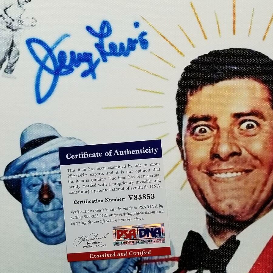 Jerry Lewis signed 16x20 Canvas Photo Cinderfella Autograph ~ PSA/DNA COA