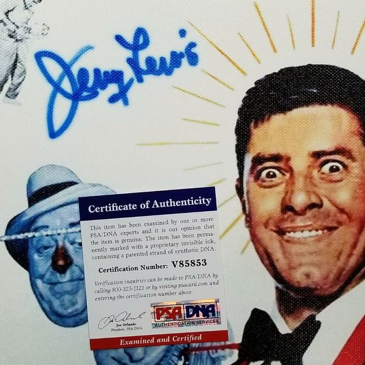 Jerry Lewis signed 16x20 Canvas Photo Cinderfella Autograph ~ PSA/DNA COA