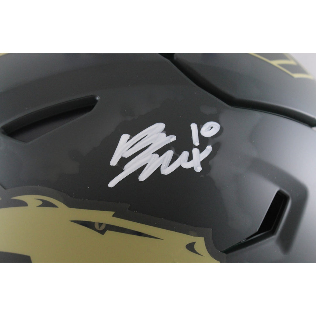 Bo Nix Autographed Denver Broncos SpeedFlex 25 STS Helmet Beckett Witness 55151