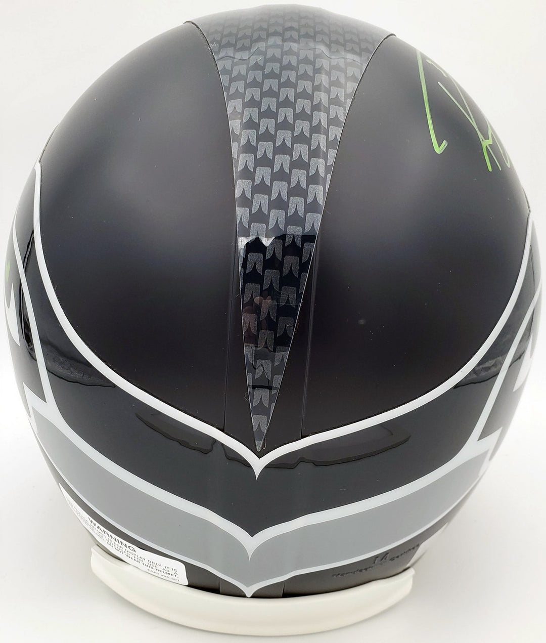 Russell Wilson Signed Seattle Seahawks Full Size Replica Helmet In Green RW Holo