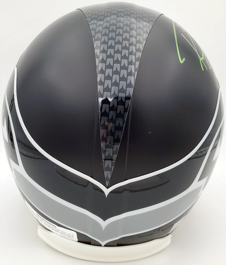 Russell Wilson Signed Seattle Seahawks Full Size Replica Helmet In Green RW Holo