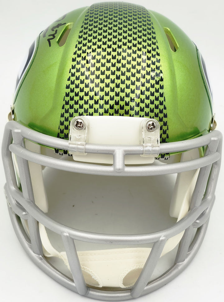 Abraham Abe Lucas Signed Seattle Seahawks Flash Green Speed Mini Helmet MCS Holo