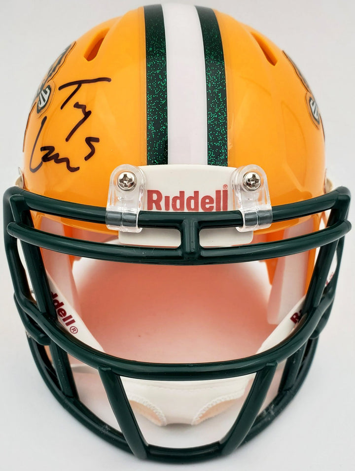Trey Lance Signed North Dakota State Bison Speed Mini Helmet Beckett BAS