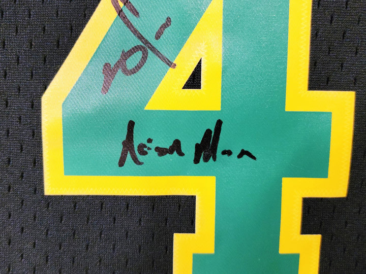 Sonics Shawn Kemp Auto Black Auth Mitchell Ness HWC Swingman Jersey 2X Reign Man