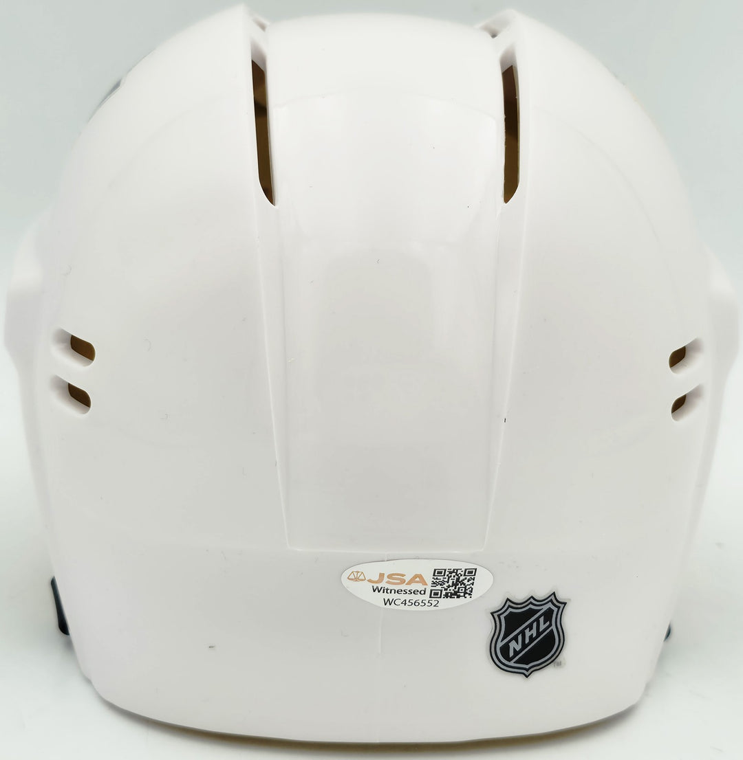 Jaromir Jagr Signed Pittsburgh Penguins White Mini Helmet JSA Witness