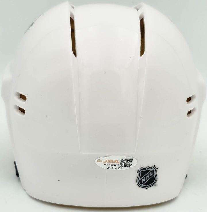 Jaromir Jagr Signed Pittsburgh Penguins White Mini Helmet JSA Witness