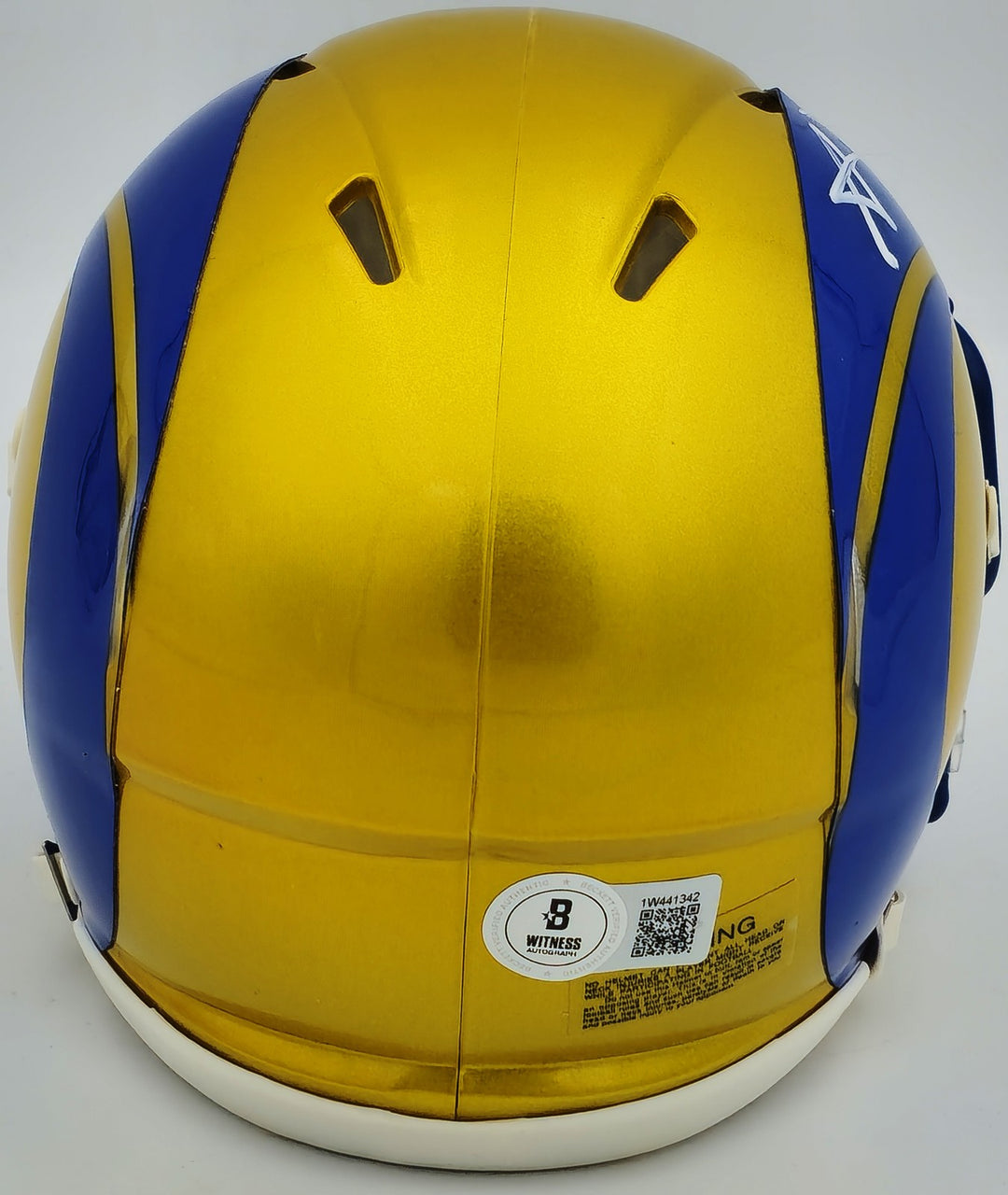 Aaron Donald Signed Los Angeles Rams Flash Yellow Speed Mini Helmet Beckett Wit