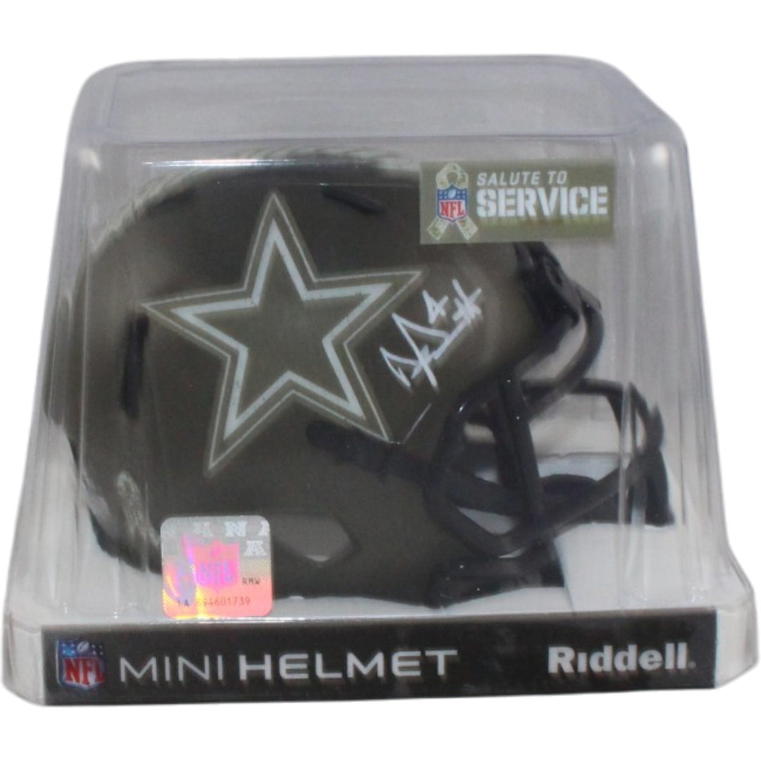 Dak Prescott Autographed/Signed Dallas Cowboys 22 STS Mini Helmet Beckett 56331