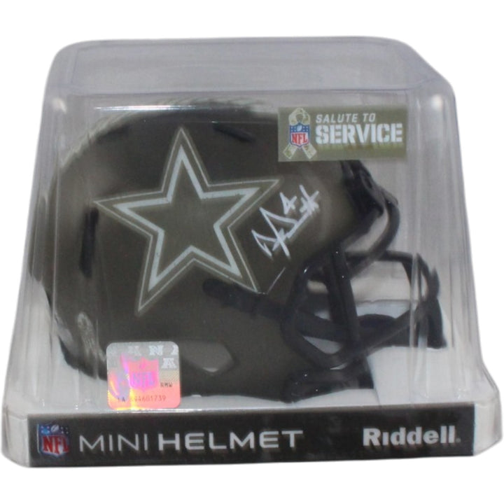 Dak Prescott Autographed/Signed Dallas Cowboys 22 STS Mini Helmet Beckett 56331