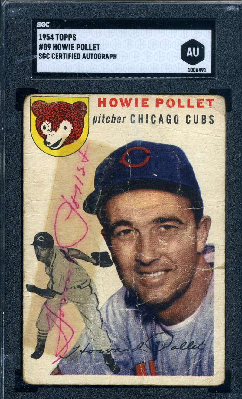 Howie Pollet SGC Signed 1954 Topps Autograph