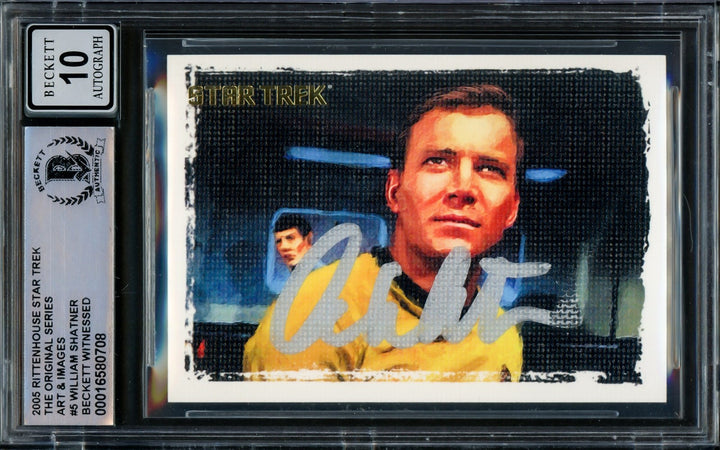 William Shatner Auto 2005 Rittenhouse Art Images Card 5 Star Trek Sig 10 Beckett