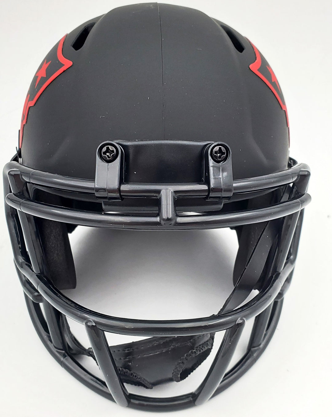 Rodney Harrison Signed Patriots Eclipse Black Speed Mini Helmet Beckett