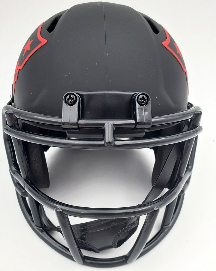 Rodney Harrison Signed Patriots Eclipse Black Speed Mini Helmet Beckett