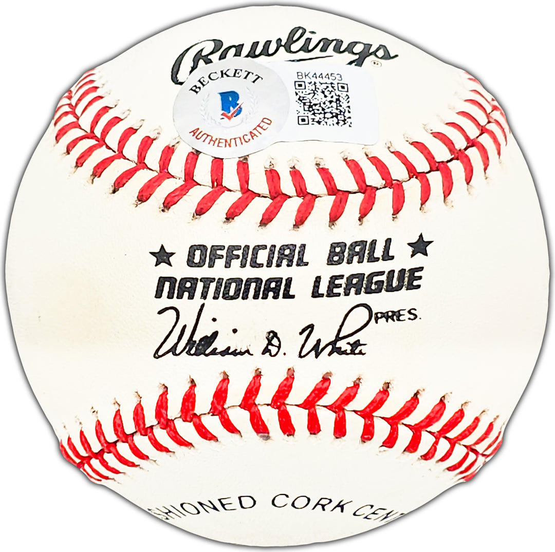Willie McCovey Autographed NL Baseball San Francisco Giants Beckett #BK44453