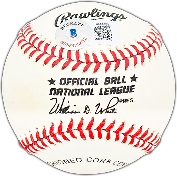 Willie McCovey Autographed NL Baseball San Francisco Giants Beckett #BK44453