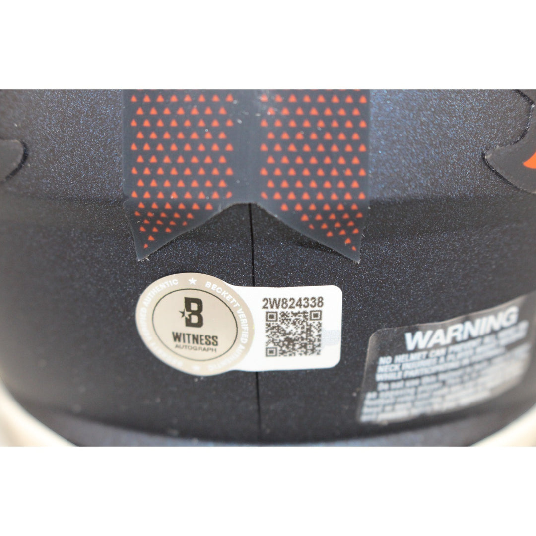 John Elway Autographed/Signed Denver Broncos Mini Helmet HOF Beckett 53613