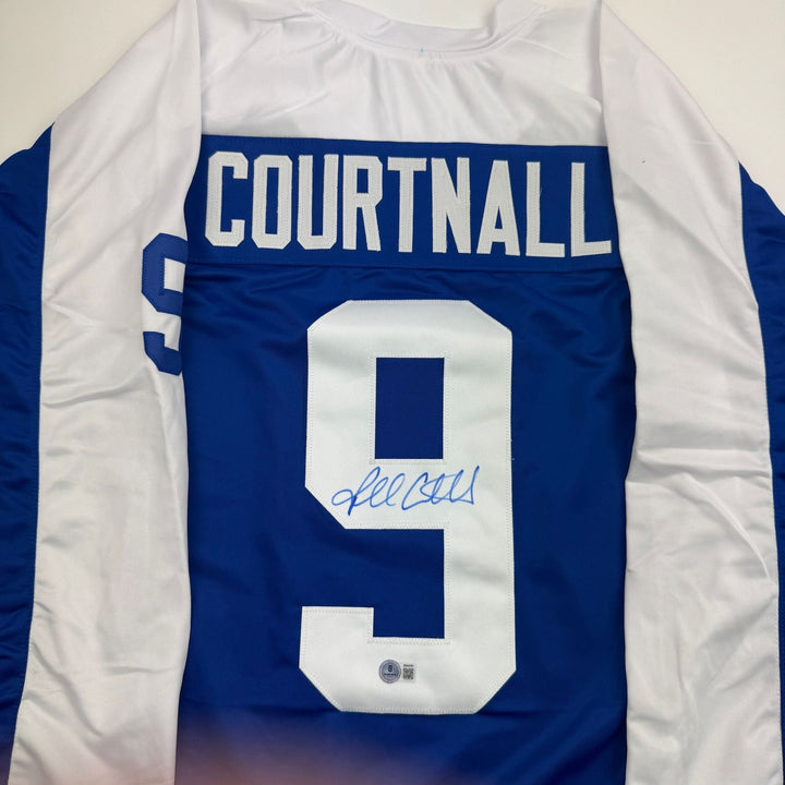 Autographed/Signed Russ Courtnall Toronto Blue Jersey Beckett BAS COA