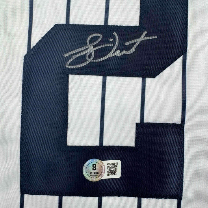 Autographed/Signed Bucky Dent New York Pinstripe Baseball Jersey Beckett BAS COA