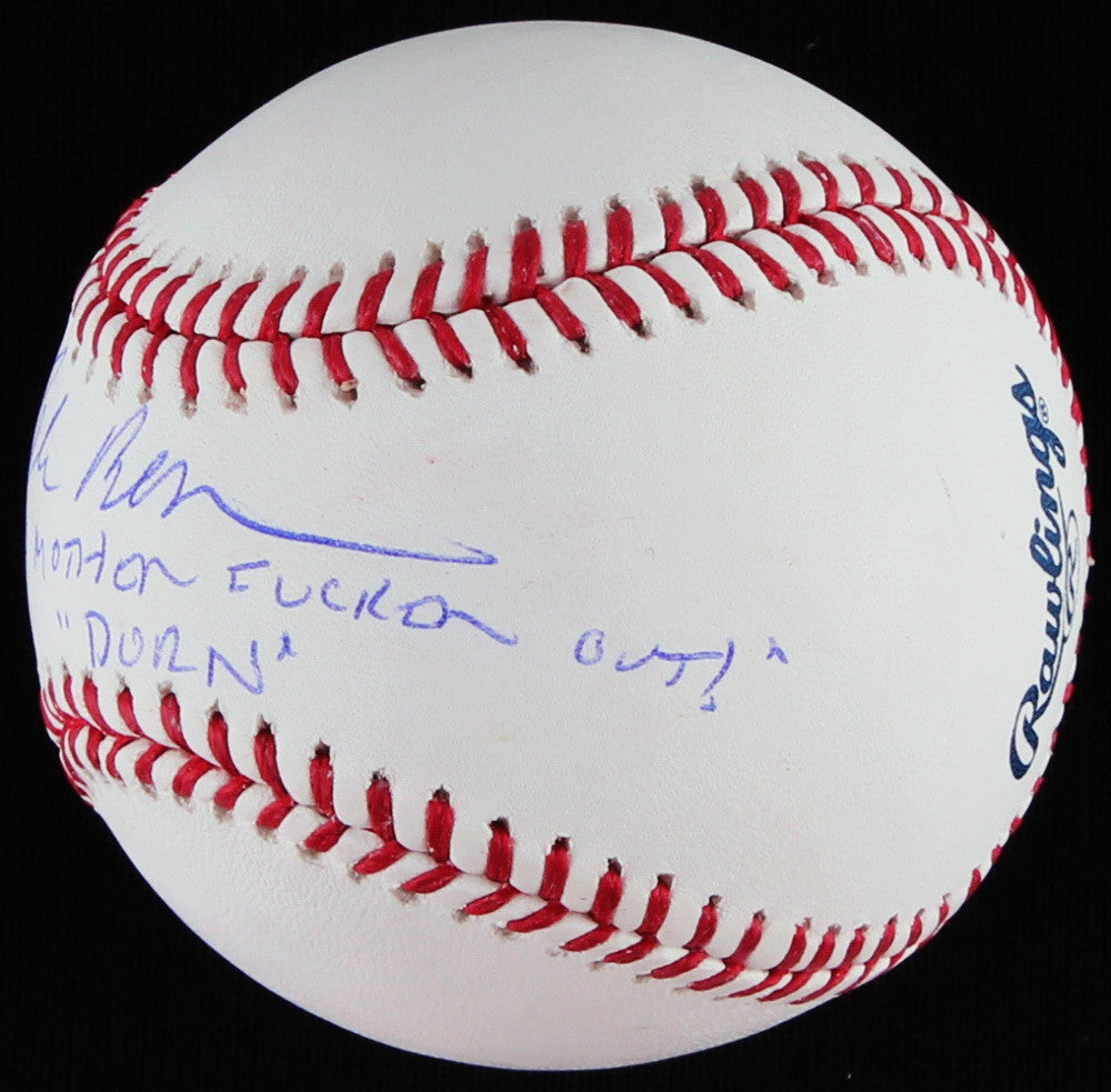 CORBIN BERNSEN "STRIKE THIS MOTHERF***ER OUT DORN" AUTO BALL MAJOR LEAGUE MOVIE