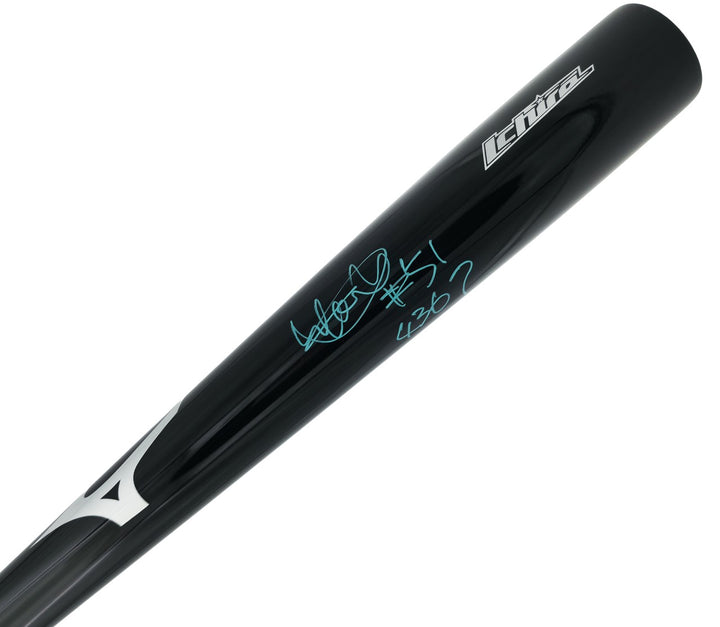 Ichiro Suzuki Auto Black Mizuno Player Model Bat Mariners "#51, 4367" Beckett