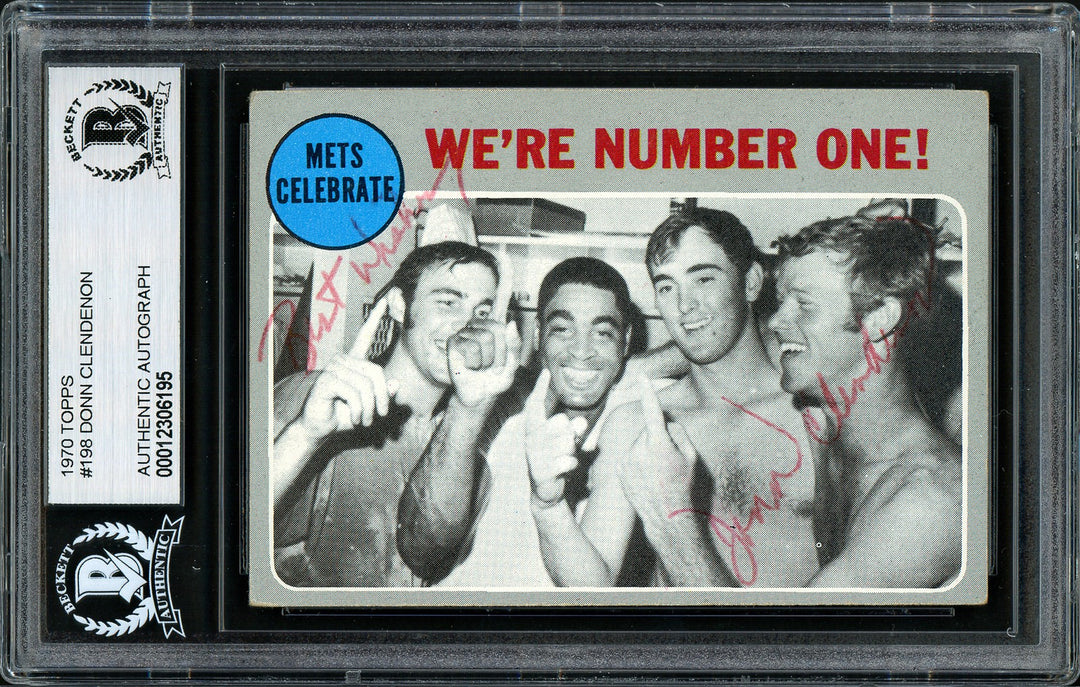 Donn Clendenon Signed 1970 Topps Card #198 New York Mets "Best Wishes" Beckett
