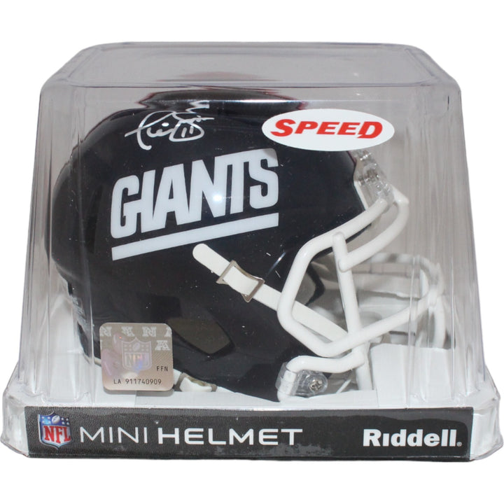 Phil Simms Autographed/Signed New York Giants Mini Helmet TB Beckett 43240